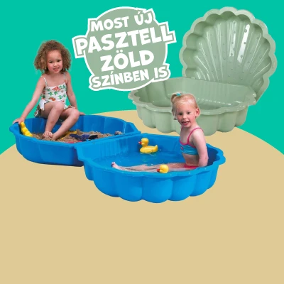 Dupla kagyló homokozók TOP áron, országos kiszállítással a Játéktenger webáruházban