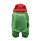 Among Us plüss figura 30 cm - zöld, beanie sapkás