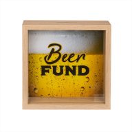 Fakeretes persely spóroláshoz, 20x20 cm - sörpénz