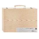 Művész készlet fa hordtáskában 33x23 cm, 86 db-os 