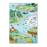   Melissa & Doug, játszószőnyeg 200x150 cm, állatok élőhelyei