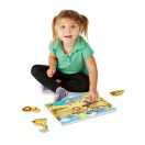 Melissa & Doug Fa készségfejlesztő játék, puzzle fogantyúval, szafari