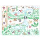 Melissa & Doug Fa nyomda készlet ceruzákkal, esőerdő