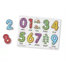 Melissa & Doug Fa készségfejlesztő játék, Puzzle fogantyúval, számok