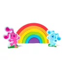 Melissa & Doug fa készségfejlesztő játék, Azúrkék nyomok és te - szivárvány puzzle