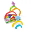 Melissa & Doug fa készségfejlesztő játék, Azúrkék nyomok és te - szivárvány puzzle
