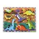 Melissa & Doug Fa készségfejlesztő játék, Könnyen megfogható puzzle, dínók