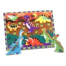 Melissa & Doug Fa készségfejlesztő játék, Könnyen megfogható puzzle, dínók