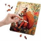 Moxy Fa puzzle különleges elemekkel, mókus 128 db