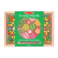 Melissa & Doug Kreatív játék, Fa gyöngy szett, virágok