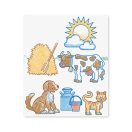 Melissa & Doug Fa nyomda készlet ceruzákkal, farm