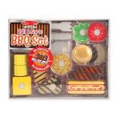 Melissa & Doug Szerepjáték, Fa grill és barbecue tálaló szett