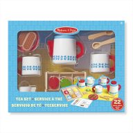 Melissa & Doug sütés-főzés, fa teafőző szett