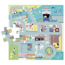 Auzou Padló puzzle utakkal, 4 db fa kisautóval