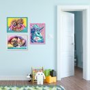 Festés számok szerint, képkerettel - kutyusok