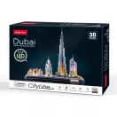 CubicFun 3D puzzle City Line Dubai LED világítással