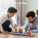 CubicFun 3D puzzle City Line Dubai LED világítással