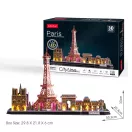 CubicFun 3D puzzle City Line Párizs LED világítással