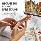 CubicFun 3D puzzle City Line Párizs LED világítással