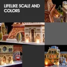CubicFun 3D puzzle City Line Párizs LED világítással