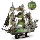 CubicFun 3D puzzle Bolygó hollandi kalózhajó, LED világítással