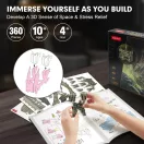 CubicFun 3D puzzle Bolygó hollandi kalózhajó, LED világítással