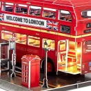 CubicFun 3D puzzle Double Decker London busz, LED világítással
