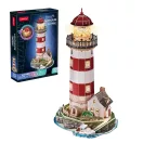 CubicFun 3D puzzle Világítótorony 42 cm, LED világítással, 72 darabos