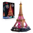 CubicFun 3D puzzle Eiffel-torony 37 cm, LED világítással  