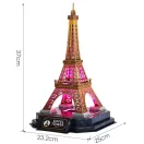 CubicFun 3D puzzle Eiffel-torony 37 cm, LED világítással  