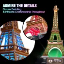 CubicFun 3D puzzle Eiffel-torony 37 cm, LED világítással  