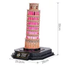 CubicFun 3D puzzle Pisai ferde torony 32 cm, LED világítással