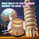 CubicFun 3D puzzle Pisai ferde torony 32 cm, LED világítással