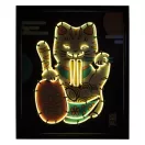 Buki Neon kép készítő szett - Maneki-neko integető, szerncsehozó macska