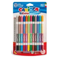 Carioca Kétszínű filctoll készlet, 12 db-os