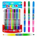 Carioca Kétszínű filctoll készlet, 12 db-os