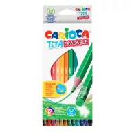 Carioca Tita színes ceruza radírral 12 db