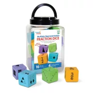   Hand2Mind Fractions Dice - Törtek tanulása kockákkal játékosan