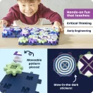 Learning Resources Glowing Pattern Gears Builder - STEM építőjáték fogaskerekekkel