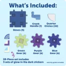 Learning Resources Glowing Pattern Gears Builder - STEM építőjáték fogaskerekekkel