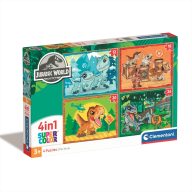 Clementoni Puzzle 4 az 1-ben 12+16+20+24 db - Jurassic World