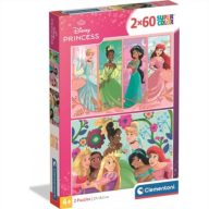 Clementoni Puzzle 2x60 db Supercolor - Disney Hercegnők