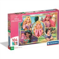 Clementoni Puzzle 104 db Supercolor - Disney Hercegnők