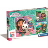 Clementoni Puzzle 3x48 db Supercolor - Gabi Babaháza
