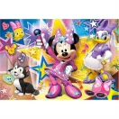 Clementoni Puzzle 60 db Maxi, Supercolor - Minnies egér és boldog segítői
