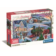   Clementoni Puzzle 500 db poszterrel Christmas Collection - Karácsonyi vonat