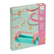   Djeco Pink macrame bracelets - Ékszerkészítő, rózsaszín makramé karkötők