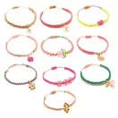 Djeco Pink macrame bracelets - Ékszerkészítő, rózsaszín makramé karkötők