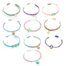 Djeco Blue macrame bracelets - Ékszerkészítő, kék makramé karkötők