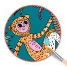 Djeco In the Jungle - Vízzel festő készlet, Színes vadállatkák